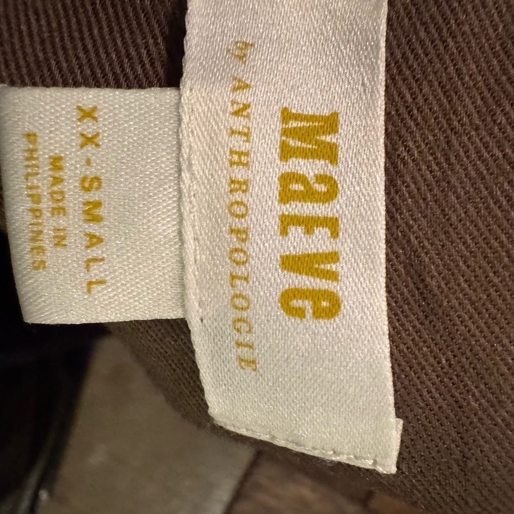 Maeve Flounce Olive Utility Jacket Shirt - Picture 5 of 5